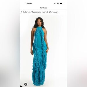 Hanifa Mina Tassel Knit Gown size Large